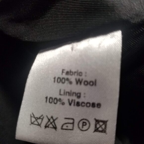 Reiss Capulet Black 100% Wool Peacoat Jacket Size Medium - Picture 6 of 7